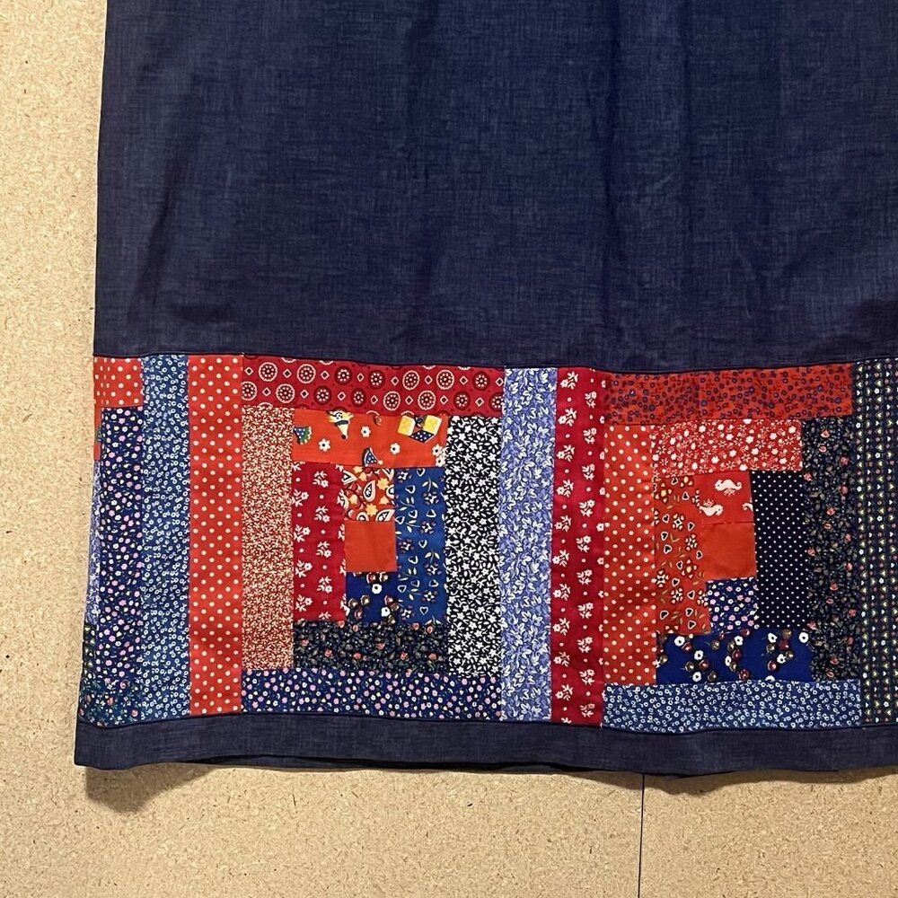Mother Women’s Patchwork Maxi Dress Vintage Blue Red Size Small Cotton - Picture 5 of 10